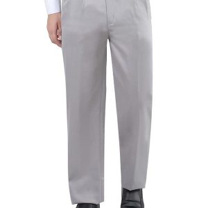 Particle Pleat-Front Formal Trousers Regular Fit for Men, Waist Sizes 32-46